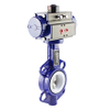 FLOWX VALVE Resilient Seated Motorized Pneumatic Wafer Butterfly Valve 