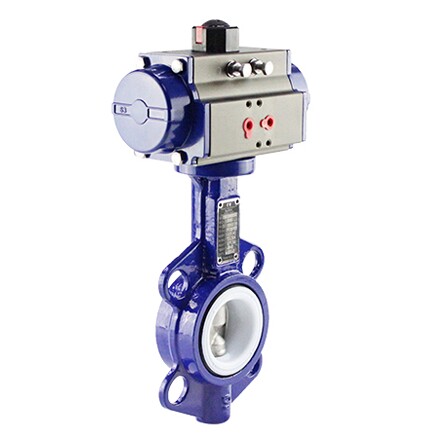 FLOWX VALVE Resilient Seated Motorized Pneumatic Wafer Butterfly Valve 