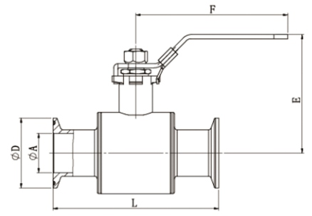 Quick-install Monobloc Straight-through Ball Valve (With Clamp) Quick-install Monobloc Straight-through Ball Valve (With Clamp)