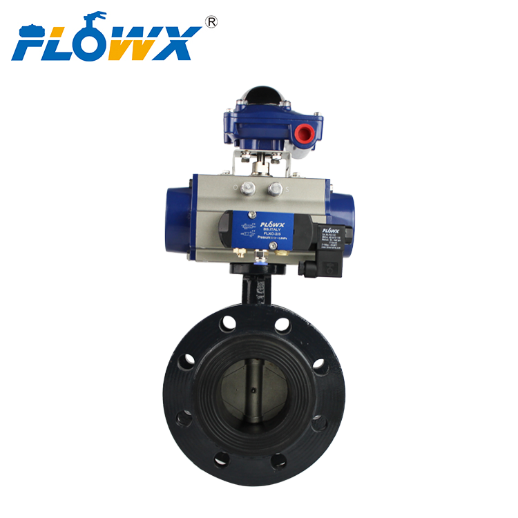 Details about   Pneumatic powder Cement double flanged butterfly valve DN200 