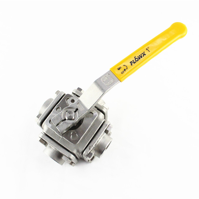 Lever Operated 4-Way Stainless Steel Ball Valve