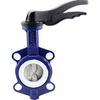 Manual Operated Ductile Iron PTFE Seat Wafer Butterfly Valve