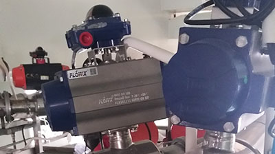 Pneumatic ball valve for plastic Industry