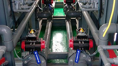 Pneumatic wafer butterfly valve sewage treatment plant