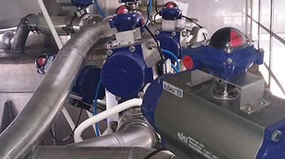 Pneumatic ball valve for plastic Industry