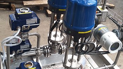 Electric control valve for the LNG gas supply system equipment