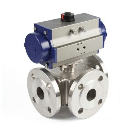 Pneumatic Actuator Way Flanged Ball Valve