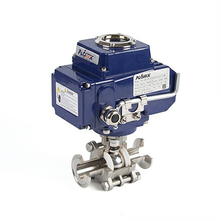 Electric Actuator 3-Piece Clamp Ball Valve