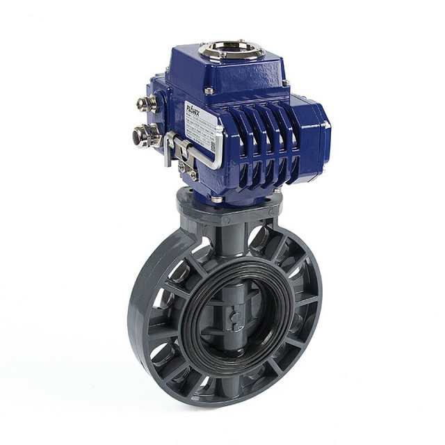 Electric Actuator UPVC Plastic Butterfly Valve