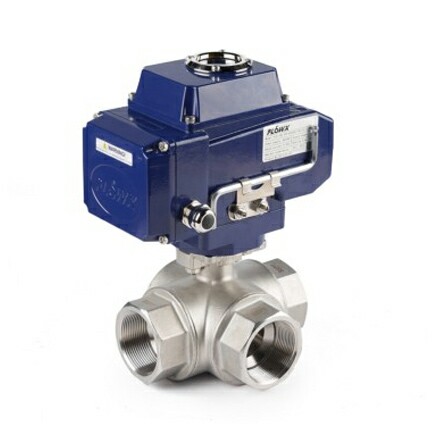 Electric Actuator 3-Way Thread Ball Valve